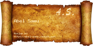 Abel Samu névjegykártya